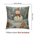 thumbnail image 4 of Acheng Throw Pillow Covers Forest Animals Winter Woodland Repetitive Deer Fox Bird Chalet Flowers Ski On Light Decorative Square Pillowcases Cushion Cover  22x22in, 4 of 7
