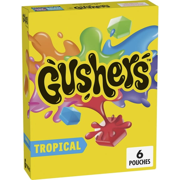 Gushers Tropical Flavors Fruit Flavored Snacks 6 Count RED37
