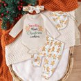 thumbnail image 2 of Futezty Newborn Baby Boy Girl Christmas Outfits Infant Long Sleeve Xmas Pattern Romper Pants Set with Hat Headband 4Pcs Clothes 0-12 Months, 2 of 4