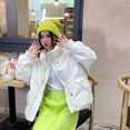 thumbnail image 4 of Nuevas chaquetas acolchadas de invierno, abrigos cortos de plumón, cuello alto, prendas de abrigo gruesas y cálidas, chaquetas de plumón de calle con botones a la moda de color liso, 4 of 4