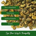 thumbnail image 7 of NPG Chrysanthemum Bud Tea 16 Oz, Top Grade Natural Dried Chinese Tai Ju Flowers, Juhua Tea, Refreshing Floral Fragrance, Caffeine-Free Herbal Loose Leaf Tea, Non-GMO, Sweet & Fresh, 7 of 7