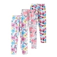 thumbnail image 3 of ATOGUTA Girls Capri Leggings Printed Yoga Pants Stretchy Opaque Activewear for School & Sports Size 3T-12, Blue, 3 of 4