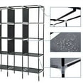 thumbnail image 6 of 67 Inch Gray Portable Clothes Closet, Non-Woven Fabric Steel Tube PP Plastic Storage Wardrobe with 12 Shelves & Hanging Rod, Space Saving for Small Room Walk-in Closet, 6 of 12