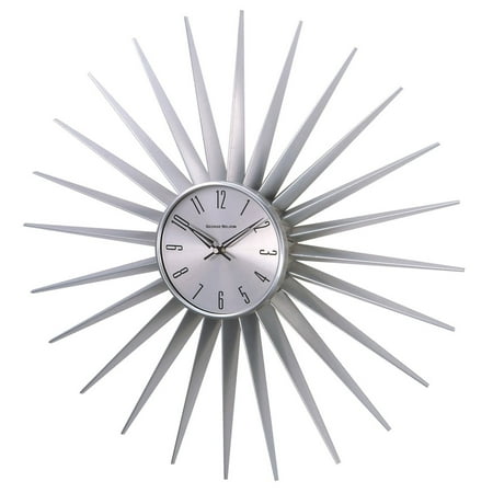 George Nelson Silver 24 In Sunburst Wall Clock Sunburst Wall Clock