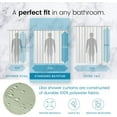 thumbnail image 4 of AllWays Plaza  Green Shower Curtain, Fabric, Water Repellent Shower Curtain, Decorative Bathroom Curtains, 72" W x 72" H, Heavy Duty, Easy to Clean(Green), 4 of 12
