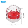 thumbnail image 2 of Uxcell Clear Plastic Ring Boxes 1.5"x1.5" Engagement Ring Holder Box Earrings Jewelry Box with Foam Insert Red 20 Pcs, 2 of 6