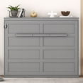 thumbnail image 2 of MODERNLUXE Full Size Murphy Bed,Solid Wood Wall Platform Bed for Home Office or Small Room, Gray, 2 of 8