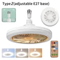 thumbnail image 2 of Ceiling Fans Light Remote Control 3 Color Temperature Smart Ceiling Fan With LED Light E27 Converter Base Home Bedroom Lighting, 2 of 11