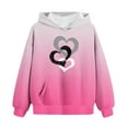 thumbnail image 5 of BLVB Teen Girls Boys Sweatshirt Valentines Hoodies Kids Heart Print Clothes Long Sleeve Pullover Cute Trendy Tops 4-14T, 5 of 6