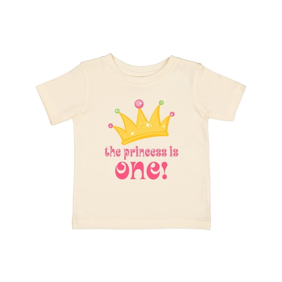 Inktastic Cute Princess is One 1st Birthday Girls Baby T-Shirt