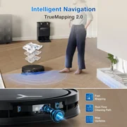 ECOVACS DEEBOT T50 PRO Omni Robot Vacuum and Mop, 3.19” Ultra-Slim, 15,000Pa Suction