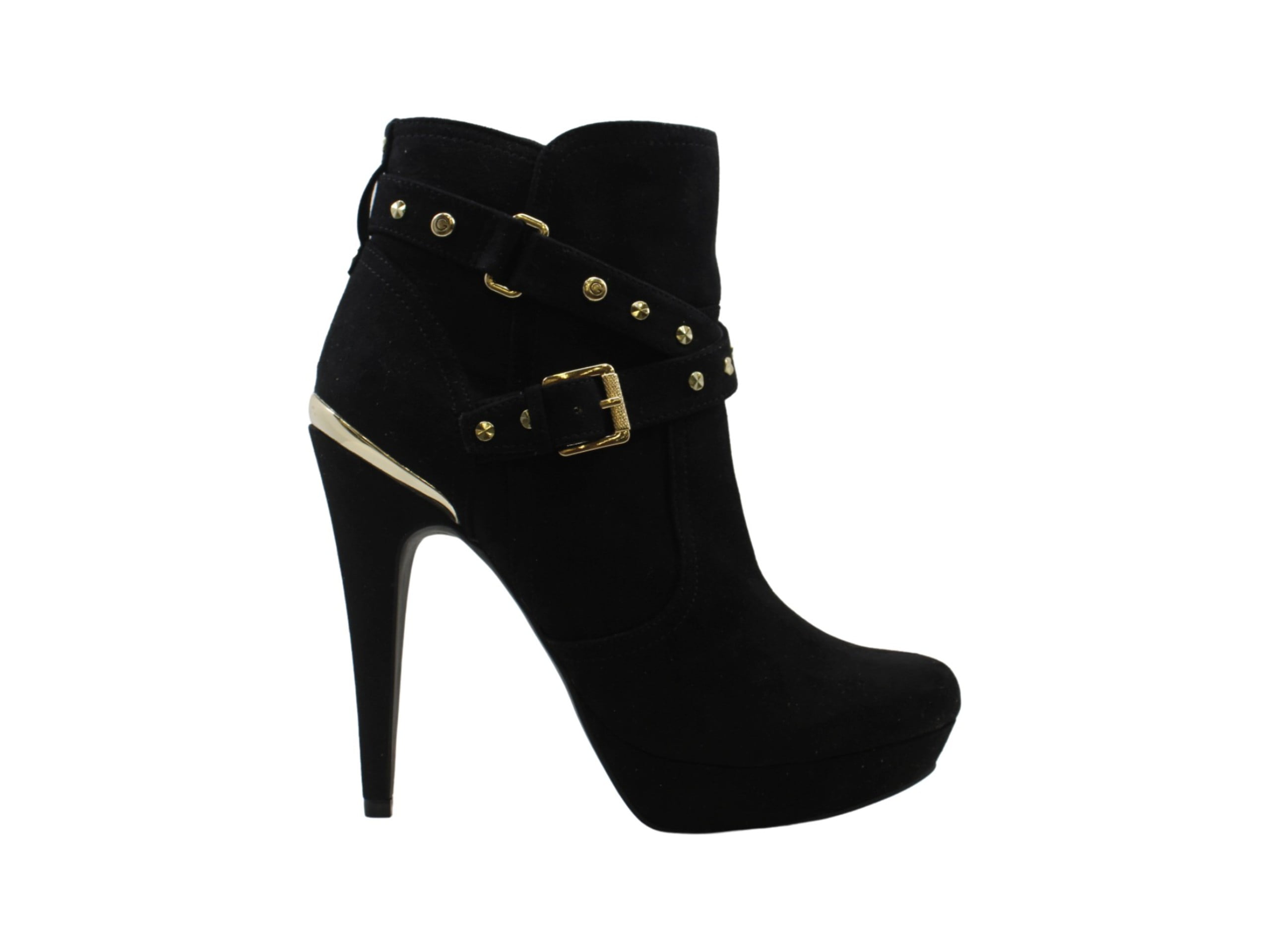 GUESS - Womens G By Guess Deeka Heeled Ankle Boots, Black Fabric, 8 US ...
