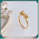 thumbnail image 3 of Exquisito anillo de acero de titanio con lazo, anillo de dedo con sensación de comida de alta gama y lujo ligero para mujer, 3 of 6