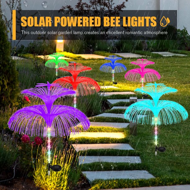 Luz De Tierra Luz de tierra Lámpara solar duradera para exteriores Libélula para el jardín de su casa (C)