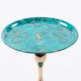 thumbnail image 3 of Unique End Coffee Table, Mermaid Tail Round Side Table with Metal Pedestal, Minimalist Accent Table for Small Spaces, Living Room (Green), 3 of 9