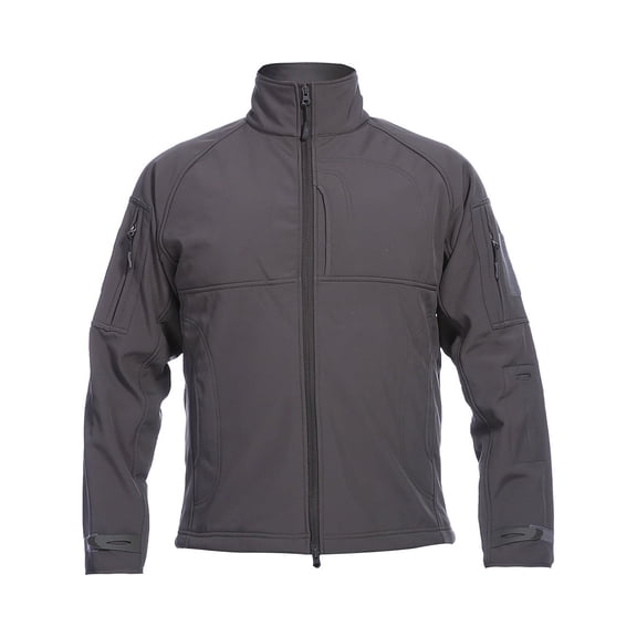 IYTR Mens Jackets Casual Outdoor Hooded Fleece Jackets with Pocket Solid Color Long Sleeve Jacket Zipper Stand-up Collar Gray XXL