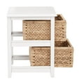 thumbnail image 4 of Seabrook Two-Tier Storage Unit Engineered Wood  White Finish and Natural Baskets, 4 of 5