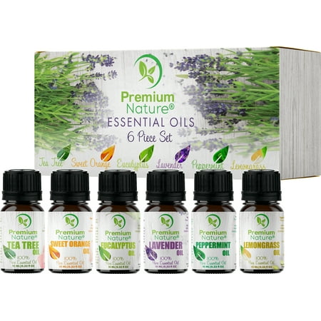 Aromatherapy Essential Oils Gift Set 10 ml 6 Pack - Pure ...