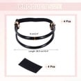 thumbnail image 2 of Uxcell 4 Pairs High Heels Shoe Straps, Rhinestone Elastic Shoe Straps Heels Detachable Ankle Straps Replacement Shoelace Crystal for Women Loose Slippers Sandals, Bright Black, 2 of 7