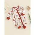 thumbnail image 3 of Bagilaanoe Newborn Baby Girls Boys One-pieces Print Long Sleeve Jumpsuit 3M 6M 12M 18M Infant Romper Casual Clothing, 3 of 8