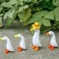 thumbnail image 6 of Glass Duck Statue Elegant Ornament For Home And Garden Landscape Display, 6 of 10