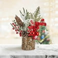 thumbnail image 6 of AuroraX Christmas Decoration Bohemian Decorative Plastic Artificial Flowers Iridescent for Table,Xmas Gifts,Desktop Decor, 6 of 6