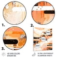 thumbnail image 3 of Designart "Symmetrical Abstractions Peach Black Expression" Cubism Metal Art Print, 3 of 5