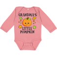 thumbnail image 3 of Inktastic Grandmas Little Pumpkin with Leaves and Stars Boys or Girls Long Sleeve Baby Bodysuit, 3 of 5