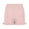 thumbnail image 5 of Abcnature Plus Size Shorts, Womens Athletic Shorts, Women Fashion Solid Color Casual Wide Leg Loose High Waist Shorts, Comfy Beach Shorts, Yoga Pants, Cycling Sport Shorts Pink XXL, 5 of 6