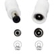 thumbnail image 2 of Cable de extensión de 2,5 m CC de 12 V, 5,5 mm x 2,1 mm, CC de 0 a 36 V, macho a hembra, para monitor de coche, cámara CCTV, tira de LED, color blanco, 2 of 5