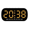 thumbnail image 4 of Multi-Functio Digital LED Alarm Clocks With Temperature Date Display Table Clock Voice-activated Wake-up Adjustable Brightness L Yellow Smile Home, 4 of 6