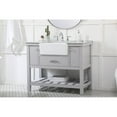 thumbnail image 2 of Elegant Decor Clement 42" Aluminum MDF Single Bathroom Vanity in Gray, 2 of 8