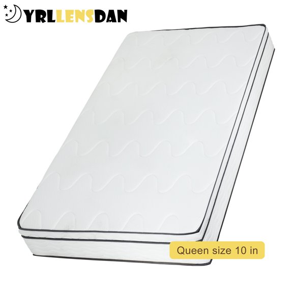 YRLLENSDAN Queen Mattress in a Box, Foam Spring Hybrid Mattress, Medium Firm Queen Mattress 10 Inch, Fiberglass Free Mattress Queen Double Bed Mattress