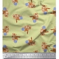 thumbnail image 1 of Soimoi Tissu Crêpe en polyester Tissu Imprimé Laine et Animaux Chat 1 Yard 52 Pouces de Large, 1 of 3