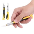 thumbnail image 1 of Cortador De Talla De Madera, Fácil Almacenamiento 2 Piezas Mango Ergonómico Herramienta De Talla De Madera De Acero De Alto Carbono Para Película De Teléfono Móvil Para Papel, 1 of 8