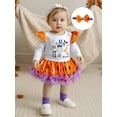 thumbnail image 5 of BemeyourBBs Baby Girl Halloween Outfits Ghost Letter Print Romper with Headband, 5 of 9