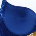 thumbnail image 4 of Sujetador de danza del vientre con borlas y lentejuelas para mujer Azul, 4 of 6