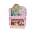 thumbnail image 2 of Mainstays 2-Pack Stacking Bins - Pink, 2 of 6