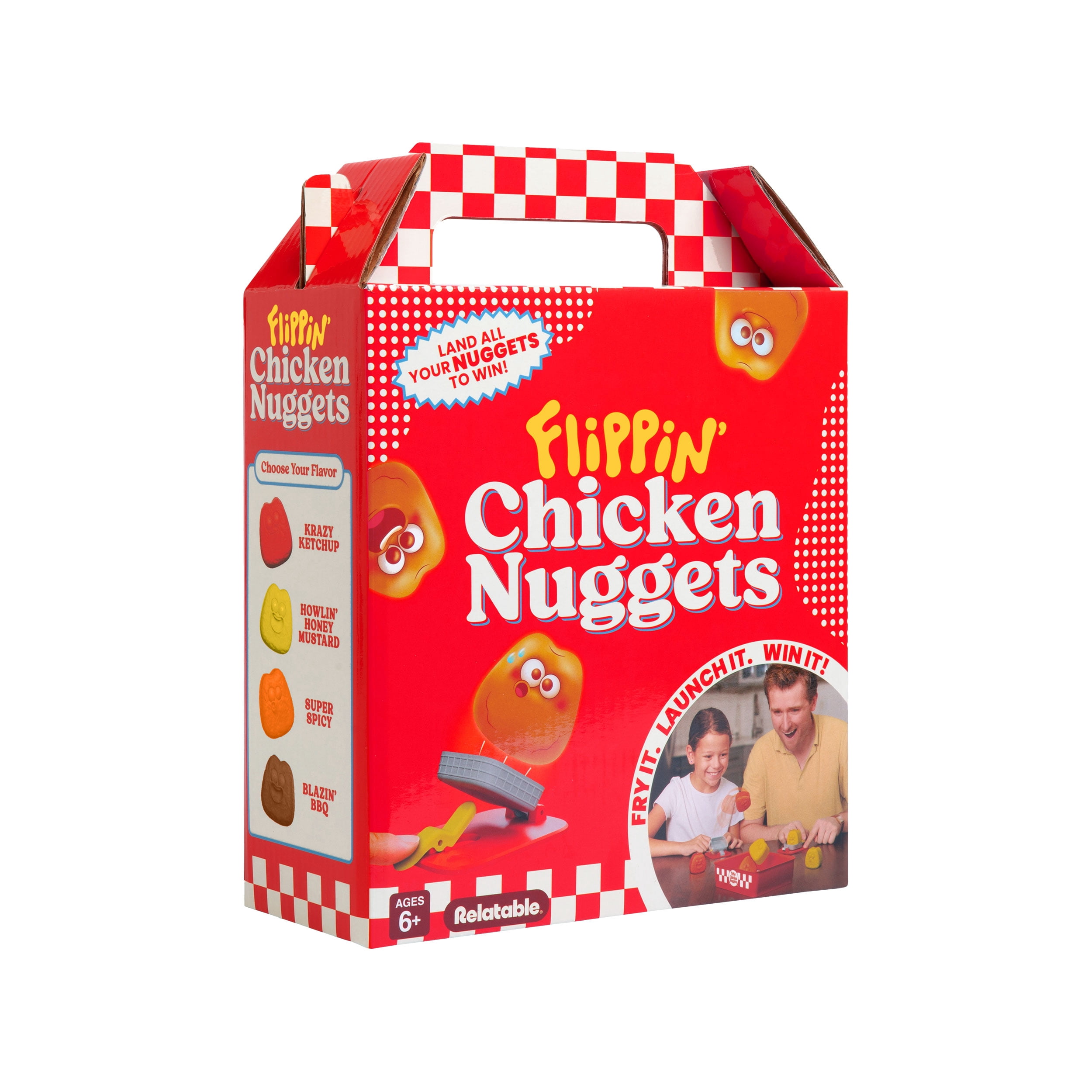Flippin' Chicken Nuggets, Ready, Set, Flip! A Fun Family Games, Includes 4 Launchers and 12 Nuggets (Walmart Exclusive)