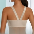 thumbnail image 5 of Plunge Bra, Comdrip Womens Front Closure Bra Racerback Plus Size Unlined Underwire Full Coverage Bras Womens Bras Wireless Support Bra Beige M, 5 of 7