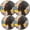 Black0827, variant on Electric Stove Burner Covers,4 Pcs Round Gas Burner Cover,8 and 10 Inch,circular pattern with intricate mandala