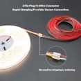 Three Pin Plug Point TELOLY 3 Pin Push in Wire Connector with Cover Caps,10 Pcs Low Voltage ...