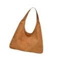 thumbnail image 4 of Bolso de hombro de gamuza para mujer, moderno y versátil, para viajes. Marrón, 4 of 9