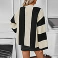 thumbnail image 6 of Turilly Women's Winter Loose Contrast Color Knitted Sweaters Long Sleeve Cardigan Top Sweater, 6 of 6