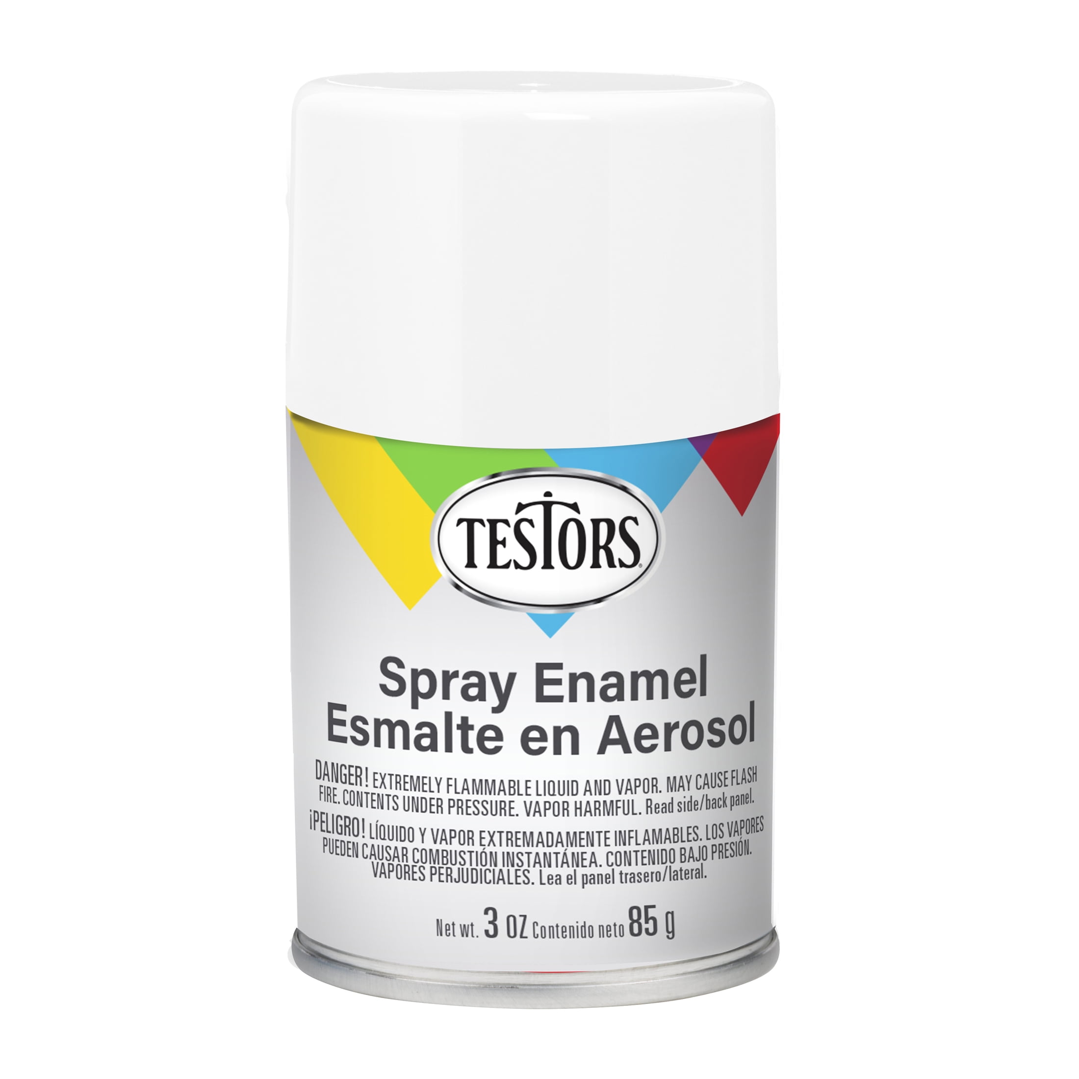 3 Pack, White, Rust-Oleum Testors Flat Enamel Spray Paint- 1258T, 3 oz.