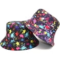 thumbnail image 2 of CoCopeaunts Women Bucket Hats Double-Side Fishing Cap Sunscreen Spring Summer Colorful Graffiti Collapsible Fisherman Hat for Men, 2 of 8