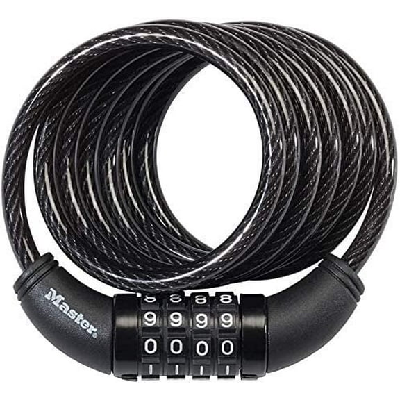 Master Lock Set Your Own Combination Bike Lock 8114D - 6 Ft Cable - Black