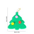thumbnail image 2 of 6 Pcs Mini Christmas Ornaments, Vintage Christmas Tree Ornaments, Unique Christmas Decorations, 2D Flat Mini Tree Shaped Hanging Decor with Hanging Rings for Xmas Bedroom & Holiday Gifting,Red,10*6, 2 of 2