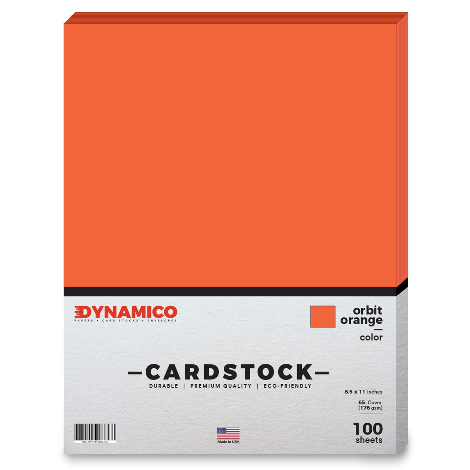 Orbit Orange Cardstock Paper ? 8 1/2 x 11' Medium weight 65 LB (175 gsm) Cover Card Stock - for Cards, Invitations, Brochure, Award, and Stationery Printing - 100 Sheets Per Pack