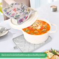 thumbnail image 3 of Yayeee Pot Holders Kitchen Heat Resistant with Pocket 7"x9.8" Cotton Oven Cooking Hot Pads, Purple Floral Pattern, 3 of 7